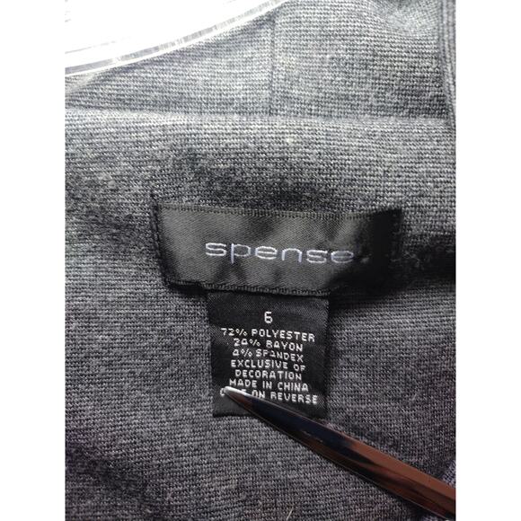 Spense Womens Cap Sleeve Cowl Neck Ribbed Knit Sweater Dress Gray Size 6 - Picture 4 of 16